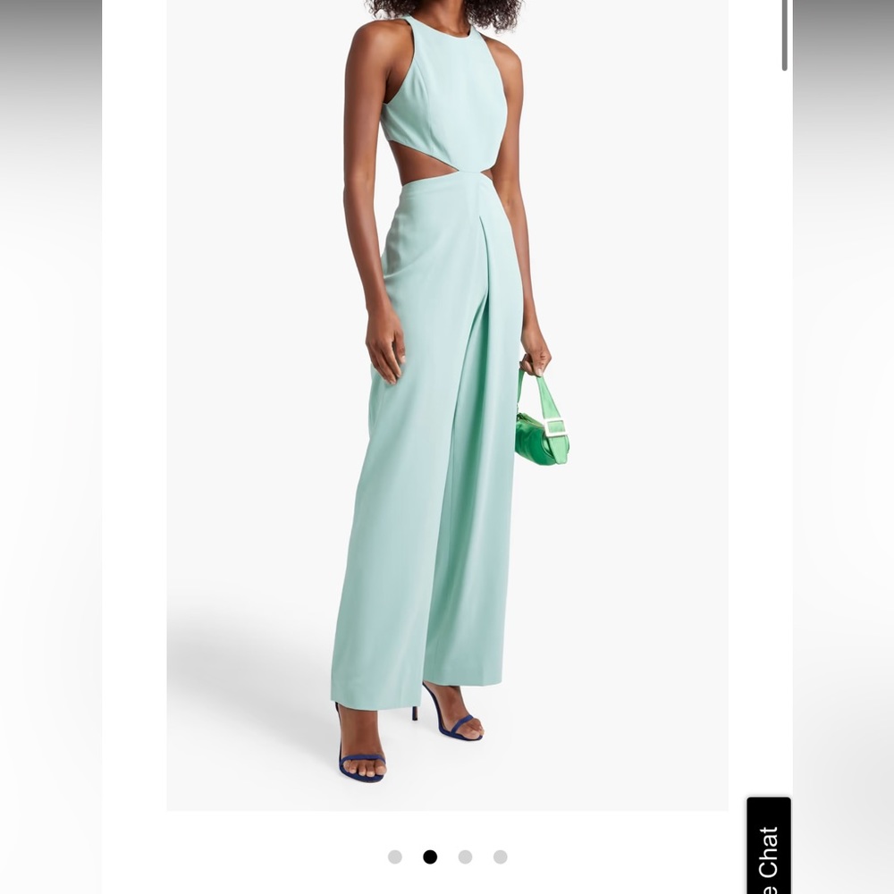 ALICE + OLIVIA
Cara cutout pleated crepe jumpsuit